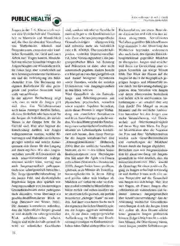 Vorschauseite 2: Aufwachsen unter Frauen - Sozialisation von Jungen und gesundheitliche Aspekte