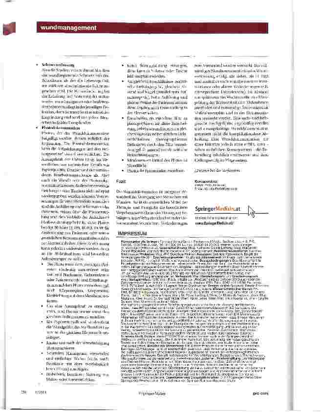 Vorschauseite 3: Wunddokumentation - was, wann, wie?