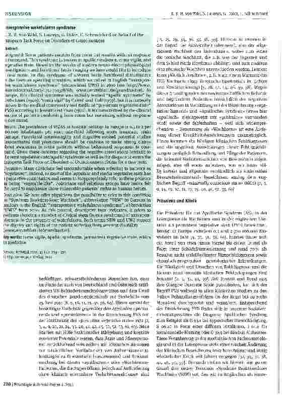 Vorschauseite 2: Syndrom Reaktionsloser Wachheit