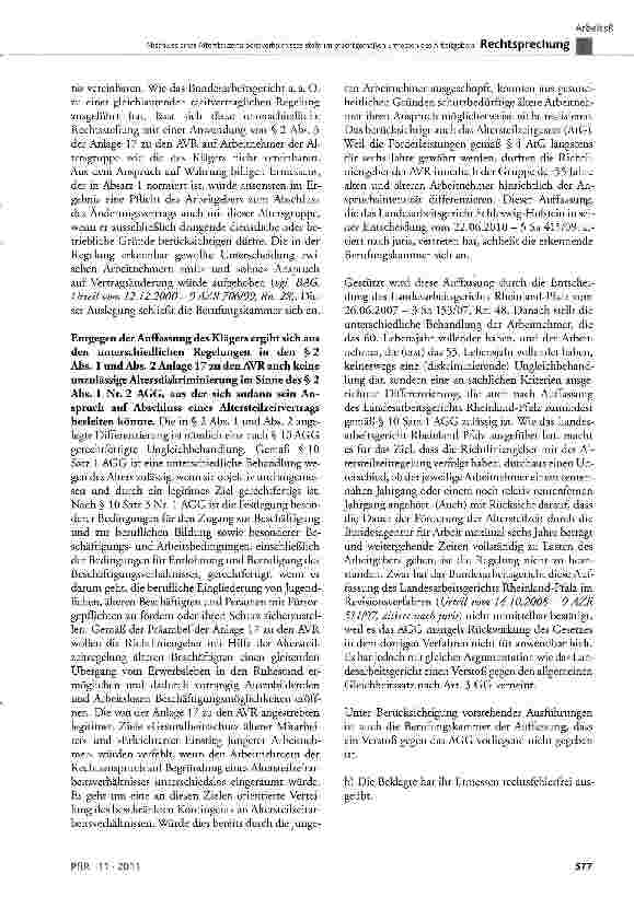 Vorschauseite 6: Abschluss eines Altersteilzeitarbeitsverhältnisses steht im pflichtgemäßen Ermessen des Arbeitgebers Anlage 17 der AVR §2 Abs. 1 und Abs. 3; AtC §4; ACC § 1, § 2 Abs. 1 Nr. 2, § 1…