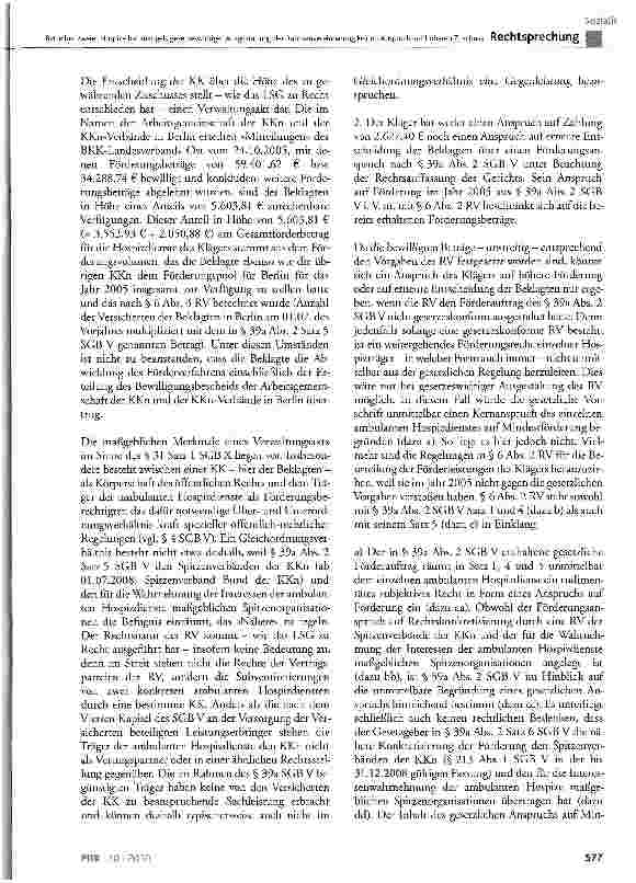 Vorschauseite 4: Betreiber zweier Hospize hat mangels gesetzeswidriger Ausgestaltung der Rahmenvereinbarung keinen Anspruch auf höheren ZuschussSGB V§39a Abs.2;RV§6 Abs.2;SGBI §11, §31 Satz 1