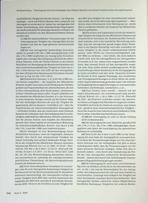 Vorschauseite 6: Zum Beamtenrecht Untersagung einer Erwerbstätigkeit eines früheren Beamten trotz dessen Verzicht auf den Altersgeldanspruch