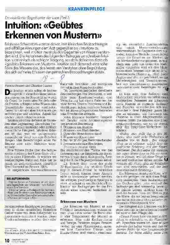 Vorschauseite 1: Intuition: Geübtes Erkennen von Mustern