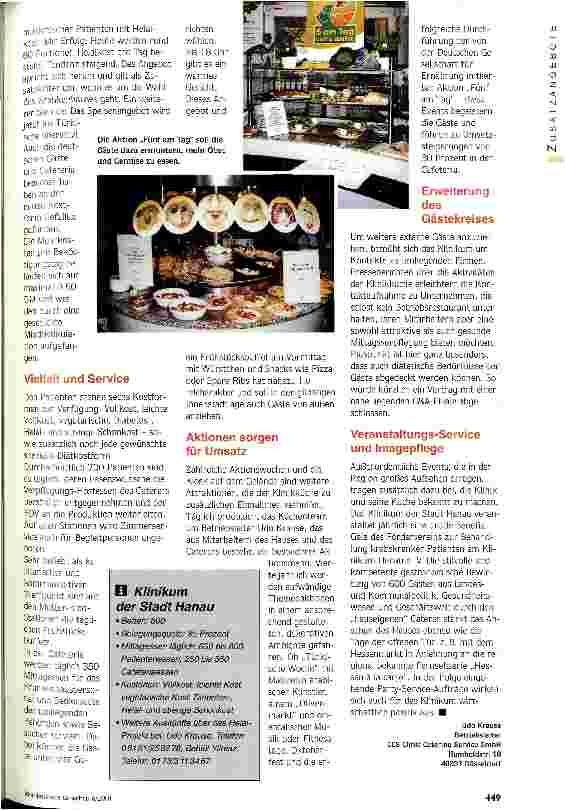 Vorschauseite 2: Erlebnisgastronomie im Krankenhaus Marktsegmente für die Krankenhausgastronomie