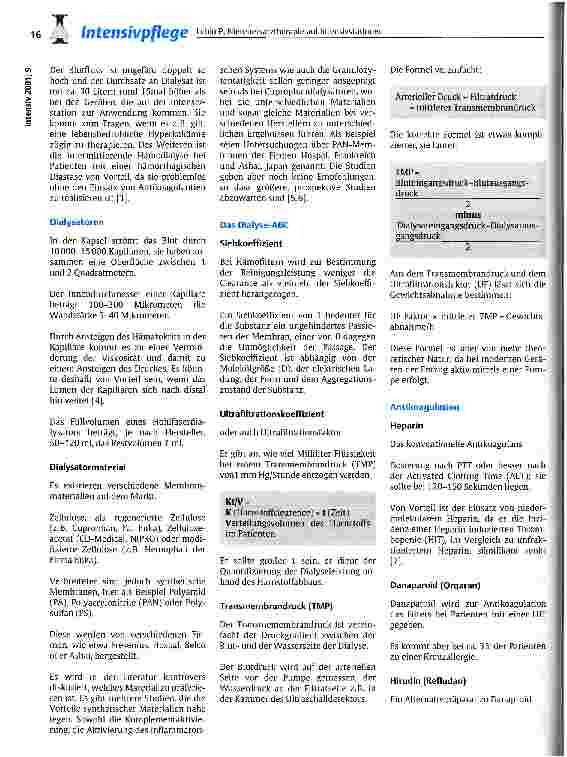 Vorschauseite 2: Nierenersatztherapie auf Intensivstationen