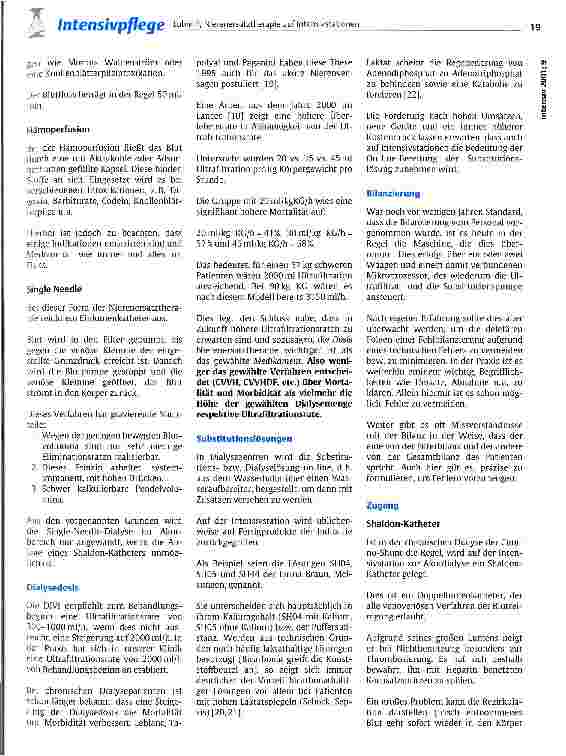 Vorschauseite 5: Nierenersatztherapie auf Intensivstationen