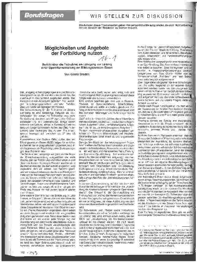 Vorschauseite 1: Möglichkeiten und Angebote der Fortbildung nutzen