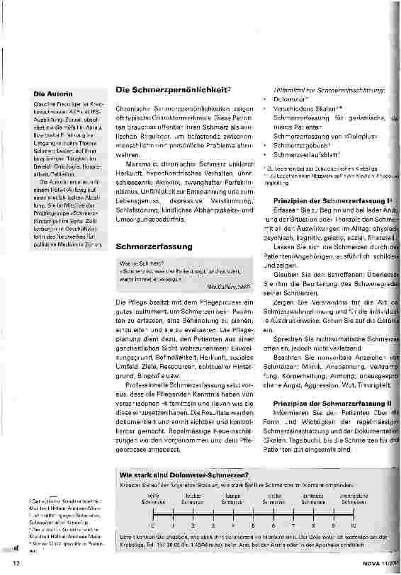 Vorschauseite 2: Professioneller Umgang in der Schmerztherapie