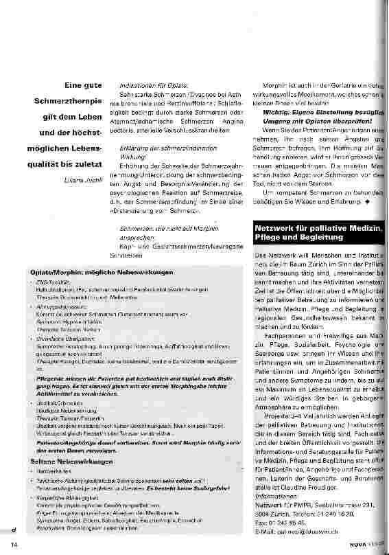 Vorschauseite 4: Professioneller Umgang in der Schmerztherapie