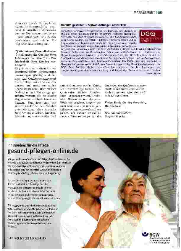 Vorschauseite 4: Gesundheitswesen krankt an schwacher Führung