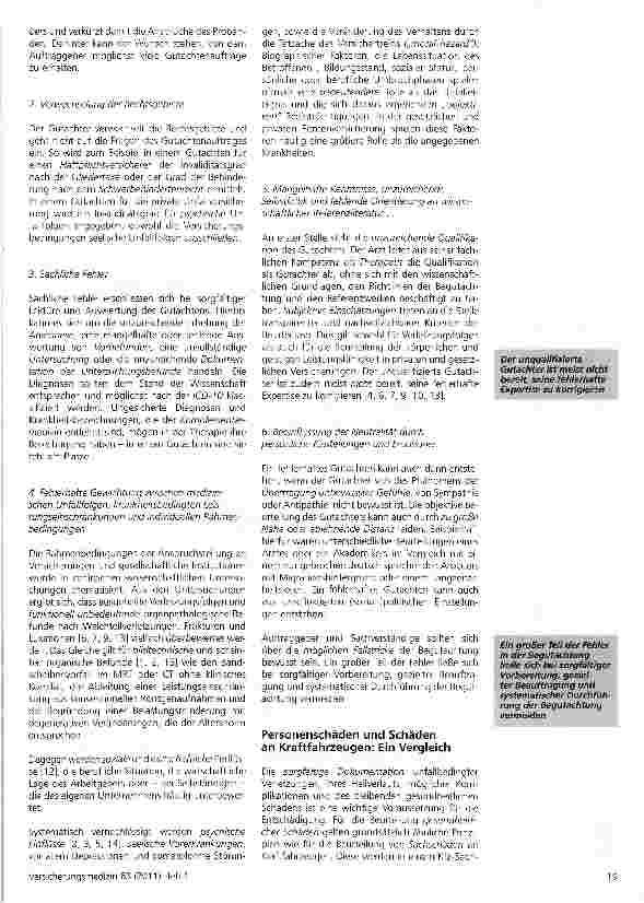 Vorschauseite 3: Medizinische Gutachten vorbereiten und vergeben: Grundlage der Regulierung von PersonenschädenTeil I der Artikelserie: Unfallbedingte Personenschäden -Grundsätze der Begutachtung