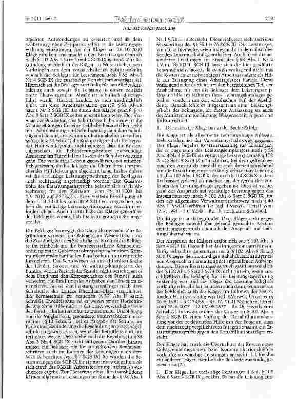 Vorschauseite 2: SGB IX §§ 14, 33 Abs. 3 Nr. 4 und Abs. 8 Satz 1 Nr. 3; SGB III §§ 59 ff. und 97 ff. Leistungen zur Teilhabe am Arbeitsleben - Assistenz während der Berufsausbildung - Berufsschulb…
