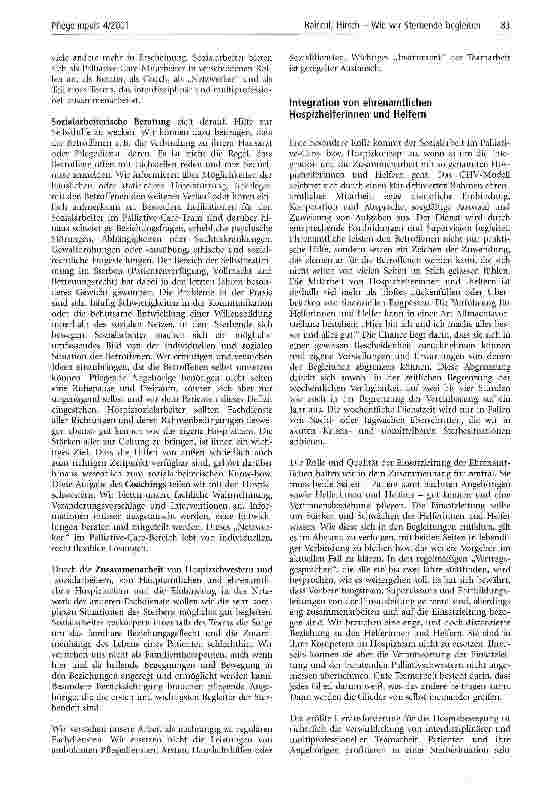 Vorschauseite 2: Wie wir Sterbende begleiten