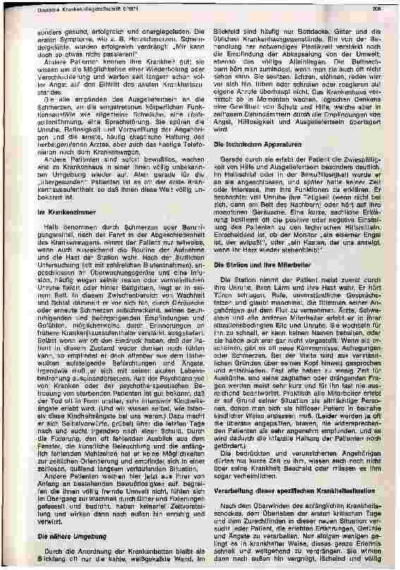 Vorschauseite 2: Die Intensivpflegestation im Erleben von Patient und Mitarbeiter