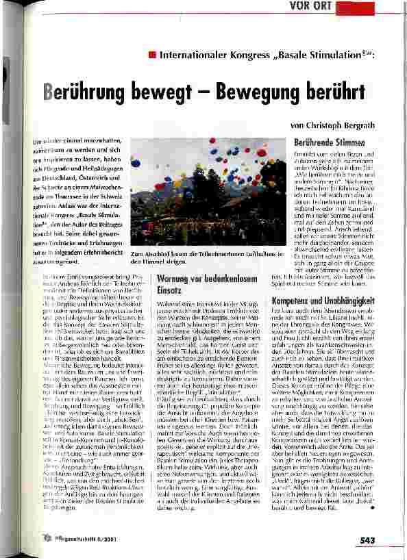 Vorschauseite 1: Berührung bewegt - Bewegung berührt