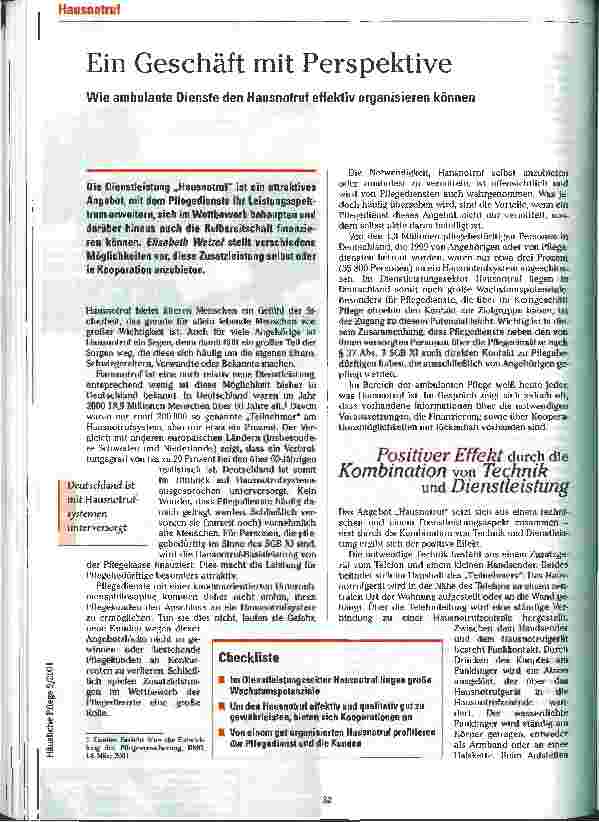 Vorschauseite 1: Ein Geschäft mit Perspektive