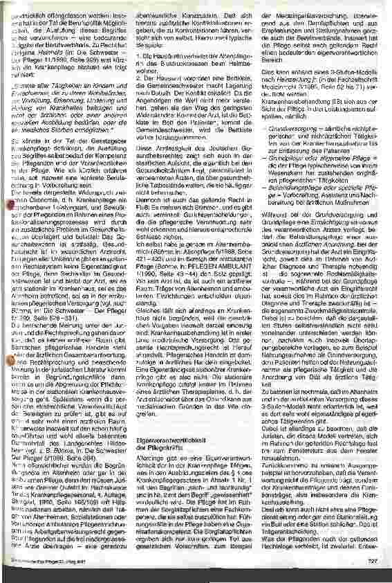 Vorschauseite 2: Die Stellung der Pflege in Recht und Politik