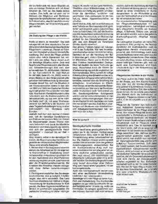 Vorschauseite 3: Die Stellung der Pflege in Recht und Politik
