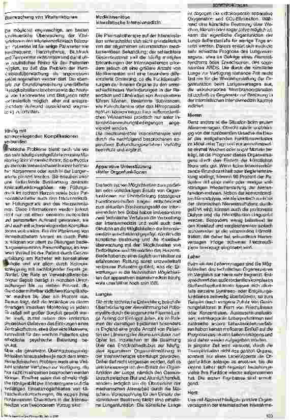 Vorschauseite 2: Möglichkeiten und Grenzen der internistischen Intensivmedizin