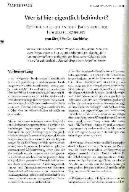 Vorschauseite 1: Wer ist hier eigentlich behindert? Projektunterricht an einer Fachschule der Heilerziehungspflege