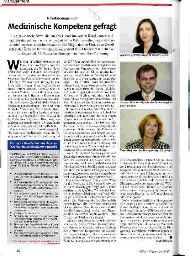 Vorschauseite 1: Medizinische Kompetenz gefragt