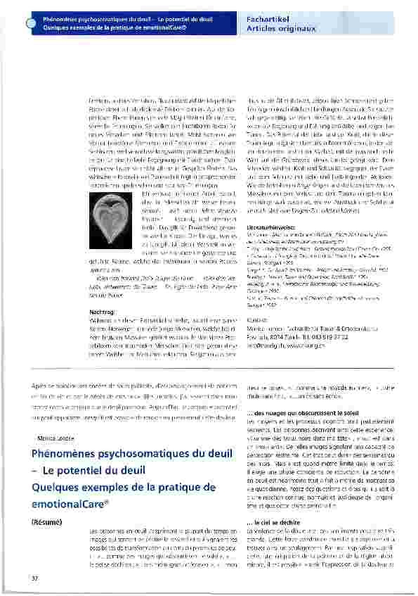 Vorschauseite 5: Psychosomatische Trauerphänomene - das Potenzial der Trauer Ein Bericht aus der Praxis von emotionalCare®