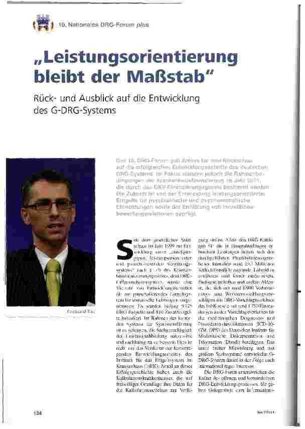 Vorschauseite 1: „Leistungsorientierung bleibt der Maßstab
