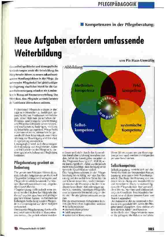 Vorschauseite 1: Neue Aufgaben erfordern umfassende Weiterbildung