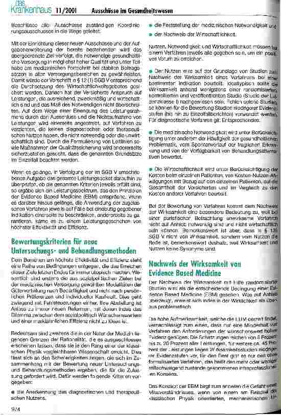Vorschauseite 3: Mehr Ausschüsse - mehr Rationalität des Leistungsgeschehens?