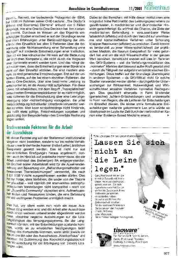 Vorschauseite 6: Mehr Ausschüsse - mehr Rationalität des Leistungsgeschehens?