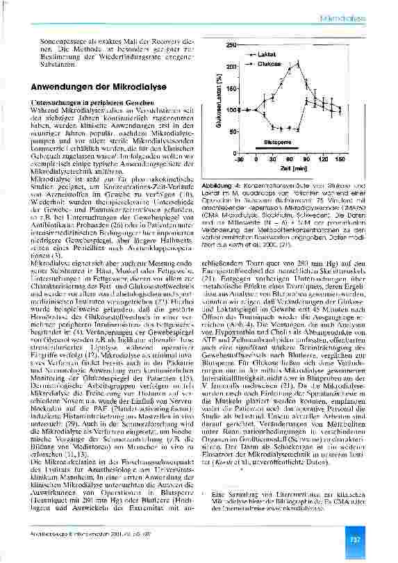 Vorschauseite 6: Methodik und Anwendung der Mikrodialyse