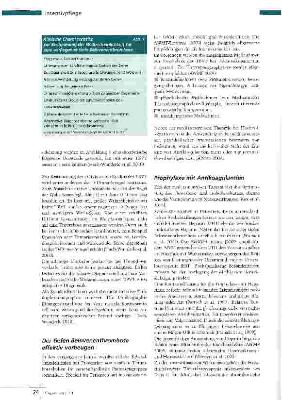 Vorschauseite 3: Tiefe BeinvenenthromboseProphylaxe der Thromboembolie