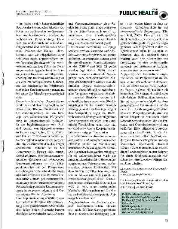 Vorschauseite 2: Pflegestützpunkte und Nutzerorientierung - eine langfristige Organisationsentwicklungsaufgabe