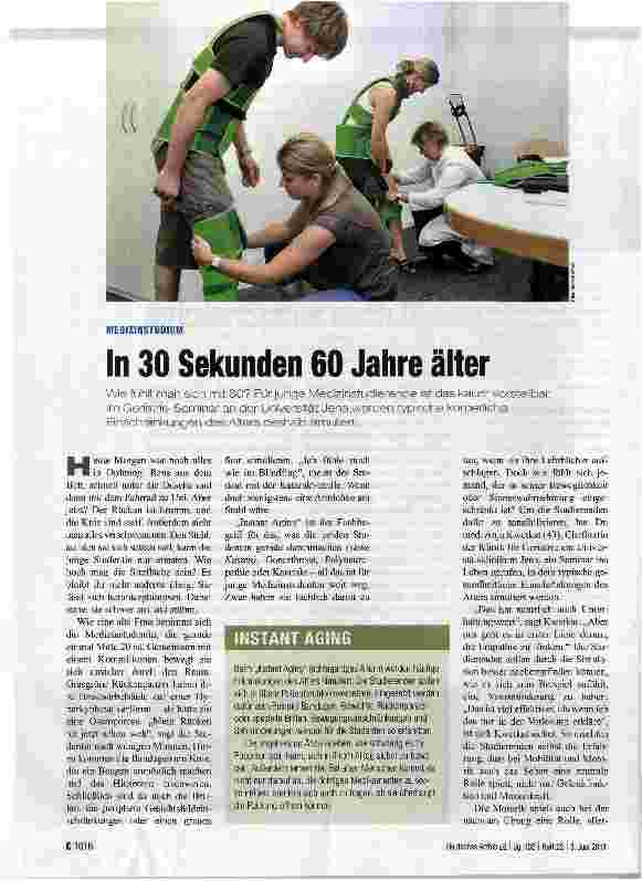 Vorschauseite 1: In 30 Sekunden 60 Jahre älter