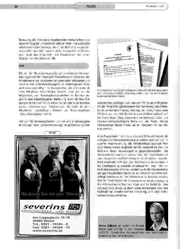 Vorschauseite 2: Neue Vorschrift zur sicherheitstechnischen und arbeitsmedizinischen Betreuung ab 2011