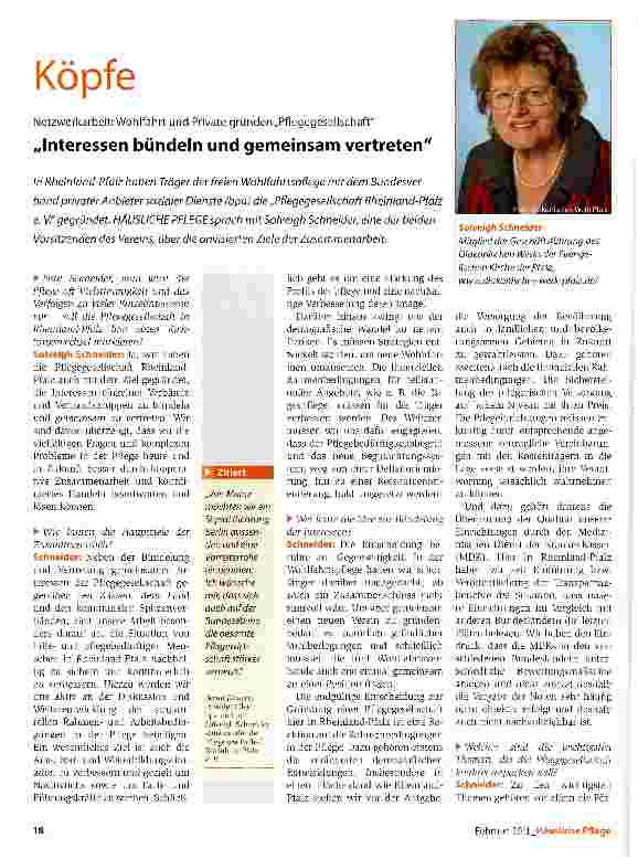 Vorschauseite 1: „Interessen bündeln und gemeinsam vertreten