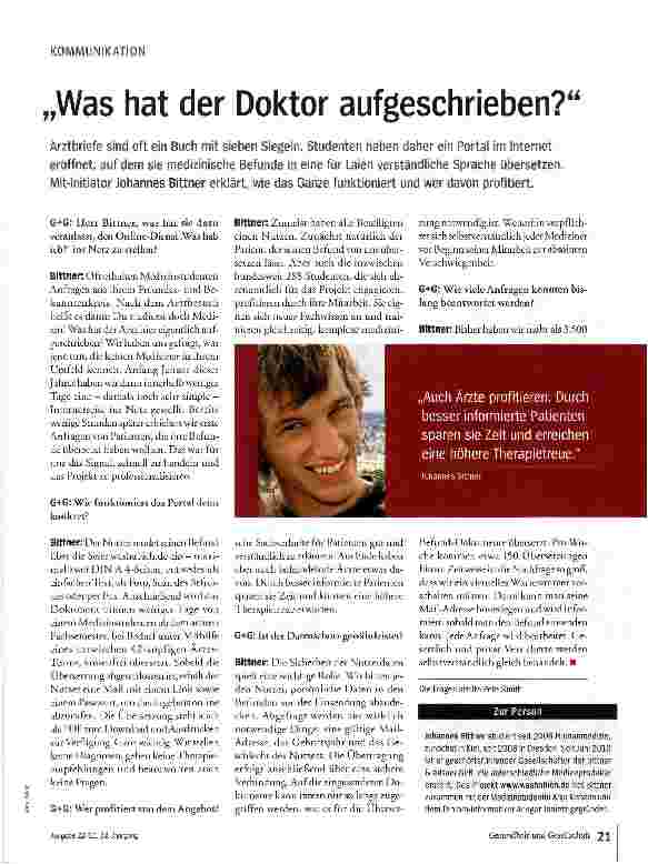 Vorschauseite 1: „Was hat der Doktor aufgeschrieben?