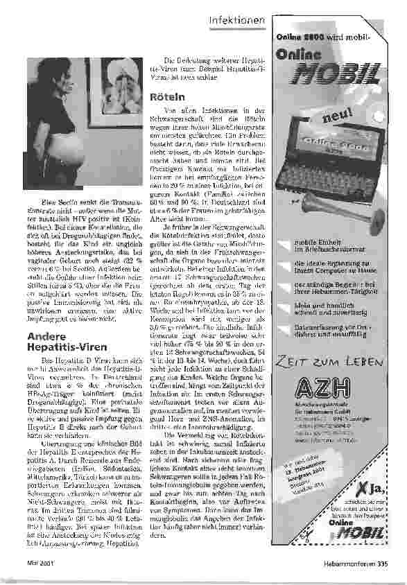 Vorschauseite 2: INFEKTIONENIN DER SCHWANGERSCHAFT UND BEIM NEUGEBORENEN - EINE ÜBERSICHT (TEIL II)