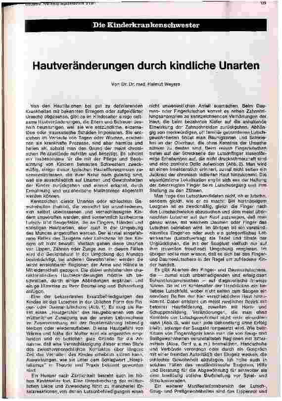 Vorschauseite 1: Hautveränderungen durch kindliche Unarten