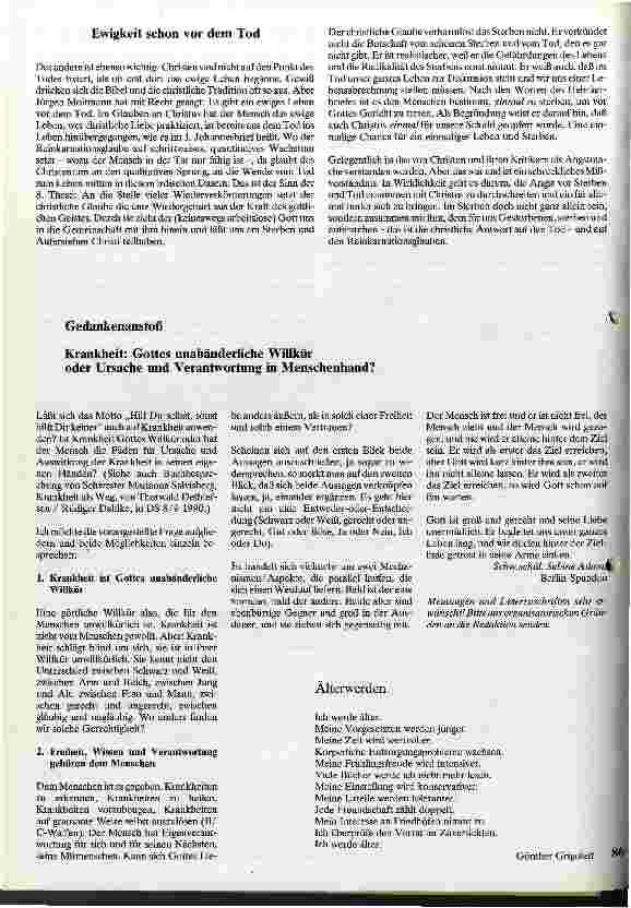 Vorschauseite 5: Sterben und danach? - Christlicher Glaube und Reinkarnation