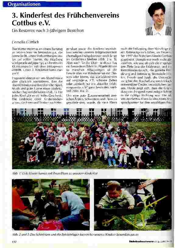 Vorschauseite 1: 3. Kinderfest des Frühchenvereins Cottbus e. V.