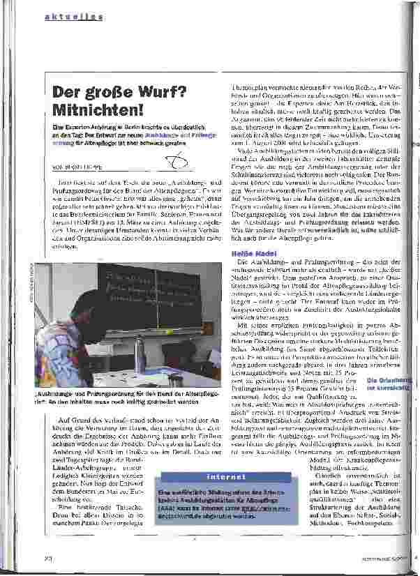 Vorschauseite 1: Der große Wurf? Mitnichten!