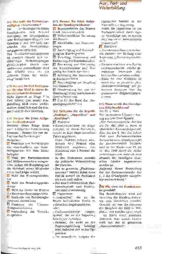 Vorschauseite 2: Was wird wohl abgefragt? 5. Teil: Staatsbürgerkunde