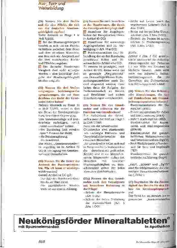 Vorschauseite 3: Was wird wohl abgefragt? 5. Teil: Staatsbürgerkunde