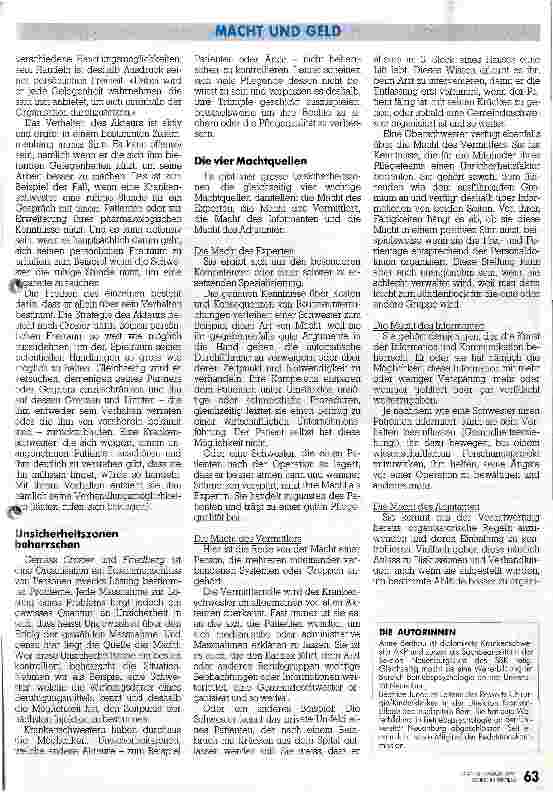 Vorschauseite 2: Macht als Beziehung Welche Macht Pflegende haben - und wie sie sie ausnützen