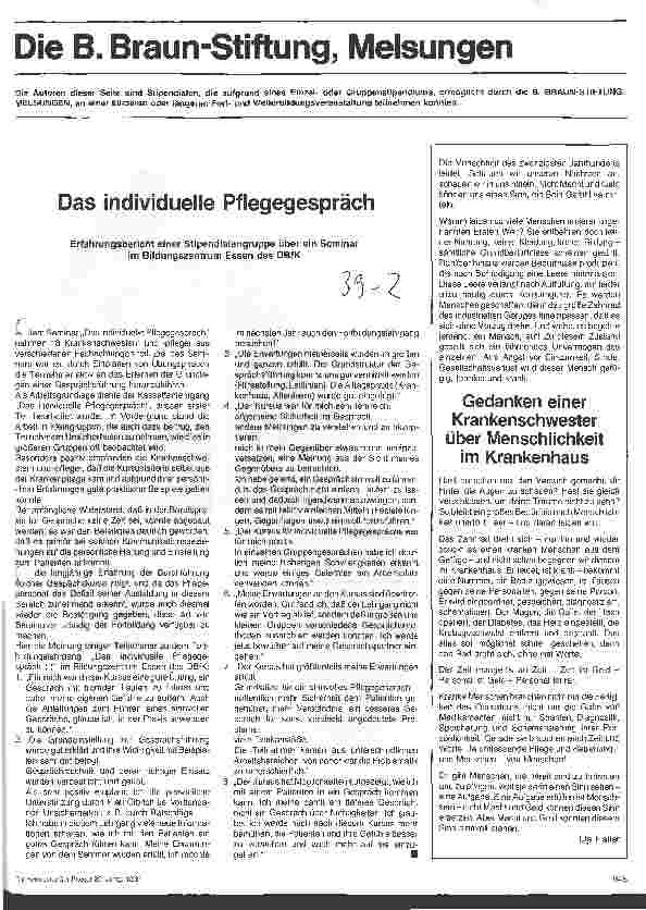 Vorschauseite 1: Das individuelle Pflegegespräch