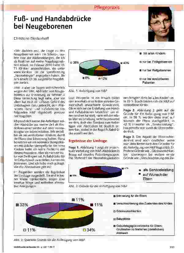 Vorschauseite 1: Fußund Handabdrücke bei Neugeborenen