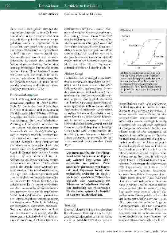 Vorschauseite 2: Lokalanästhetika-Toxizität Grundlagen und Vorgehen beim Zwischenfall