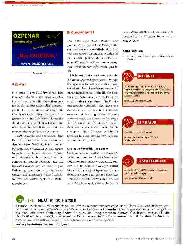 Vorschauseite 3: Scoliologic Best Practice Programm