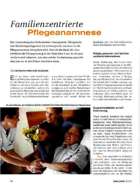 Vorschauseite 1: Familienzentrierte Pflegeanamnese